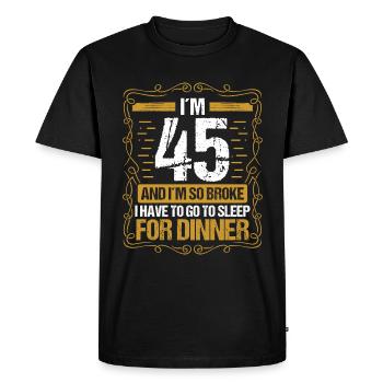 45 Idée drôle Aller dormir pour le dîner Humour de l’année - T-shirt Premium bio Homme - noir - Devant - Nico (187cm)