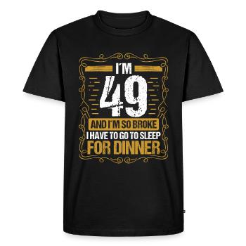 49 Idée drôle Aller dormir pour le dîner Humour de l’année - T-shirt Premium bio Homme - noir - Devant - Nico (187cm)