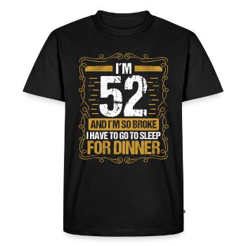 52 Idée drôle Aller dormir pour le dîner Année Humour - T-shirt Premium bio Homme - noir - Devant - Nico (187cm)