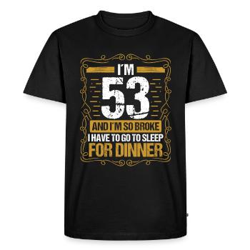 53 Idée drôle Aller dormir pour le dîner Humour de l’année - T-shirt Premium bio Homme - noir - Devant - Nico (187cm)
