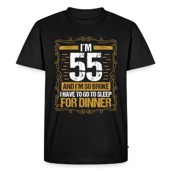55 Idée drôle Allez dormir pour le dîner Humour de l’année - T-shirt Premium bio Homme - noir - Devant - Nico (187cm)