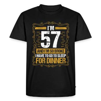 57 Idée drôle Aller dormir pour le dîner Humour de l’année - T-shirt Premium bio Homme - noir - Devant - Nico (187cm)
