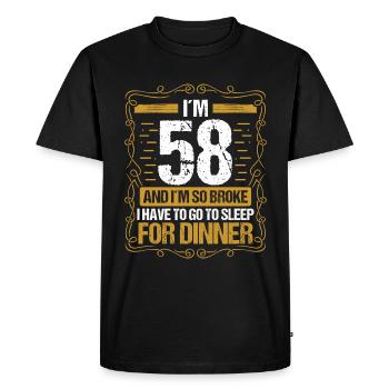 58 Idée drôle Aller dormir pour le dîner Humour de l’année - T-shirt Premium bio Homme - noir - Devant - Nico (187cm)