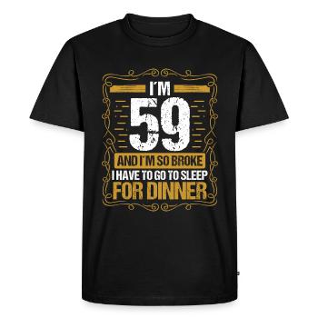 59 Idée drôle Aller dormir pour le dîner Année Humour - T-shirt Premium bio Homme - noir - Devant - Nico (187cm)