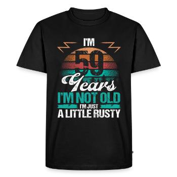 59 Idée d’anniversaire Drôle Je ne suis pas vieux Humour Année59 - T-shirt Premium bio Homme - noir - Devant - Nico (187cm)