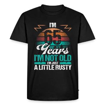 65 Idée d’anniversaire Drôle Je ne suis pas vieux Humour Année - T-shirt Premium bio Homme - noir - Devant - Nico (187cm)