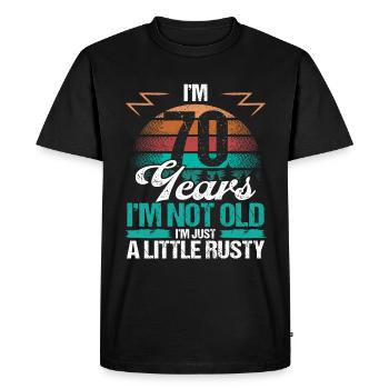 70 Idée d’anniversaire Drôle Je ne suis pas vieux Humour Année - T-shirt Premium bio Homme - noir - Devant - Nico (187cm)