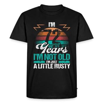 72 Idée d’anniversaire Drôle Je ne suis pas vieux Humour Année - T-shirt Premium bio Homme - noir - Devant - Nico (187cm)