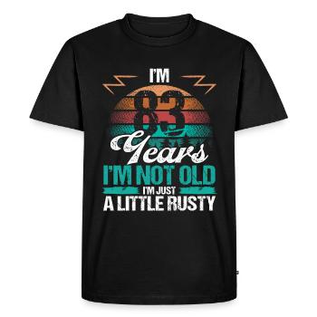 83 Idée d’anniversaire Drôle Je ne suis pas vieux Humour Année - T-shirt Premium bio Homme - noir - Devant - Nico (187cm)