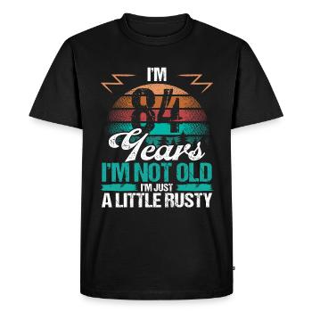 84 Idée d’anniversaire Drôle Je ne suis pas vieux Humour Année - T-shirt Premium bio Homme - noir - Devant - Nico (187cm)