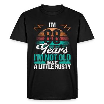 88 Idée d’anniversaire Drôle Je ne suis pas vieux Humour Année - T-shirt Premium bio Homme - noir - Devant - Nico (187cm)