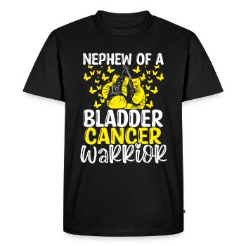 Bladder Cancer Awareness Nephew Aunt Uncle - Men's Premium Organic T-Shirt - black - Front - Nico (187cm)