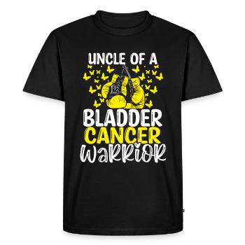Bladder Cancer Awareness Uncle Nephew Niece - Men's Premium Organic T-Shirt - black - Front - Nico (187cm)