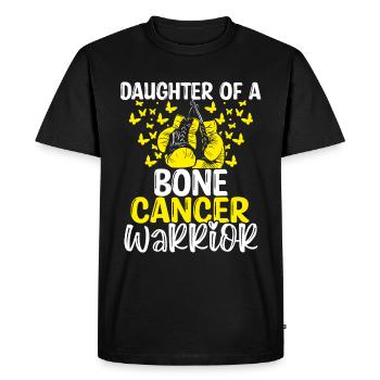 Mois de la sensibilisation au cancer des os Fille - T-shirt Premium bio Homme - noir - Devant - Nico (187cm)