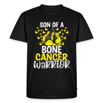 Mois de la sensibilisation au cancer des os Ruban Fils - T-shirt Premium bio Homme - noir - Devant - Nico (187cm)