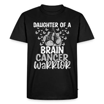 Mois de la sensibilisation aux tumeurs cérébrales Fille - T-shirt Premium bio Homme - noir - Devant - Nico (187cm)
