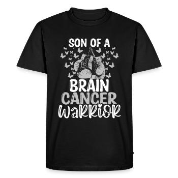 Mois de la sensibilisation aux tumeurs cérébrales Ribbon Fils - T-shirt Premium bio Homme - noir - Devant - Nico (187cm)