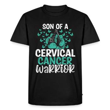 Cervical Cancer Awareness Month Ribbon Son - Men's Premium Organic T-Shirt - black - Front - Nico (187cm)