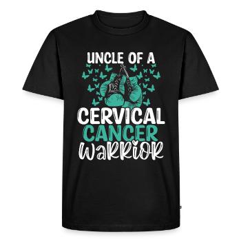 Cervical Cancer Awareness Uncle Nephew Niece - Men's Premium Organic T-Shirt - black - Front - Nico (187cm)