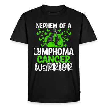 Lymphoma Cancer Awareness Nephew Aunts Uncle - Men's Premium Organic T-Shirt - black - Front - Nico (187cm)