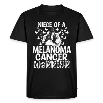 Melanoma Cancer Awareness Niece Aunt Uncle - Men's Premium Organic T-Shirt - black - Front - Nico (187cm)