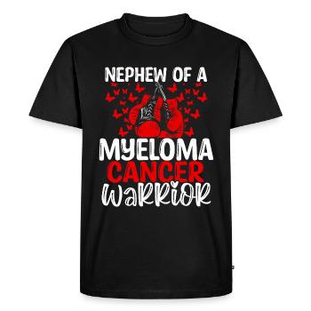 Myeloma Cancer Awareness Nephew Aunts Uncle - Men's Premium Organic T-Shirt - black - Front - Nico (187cm)