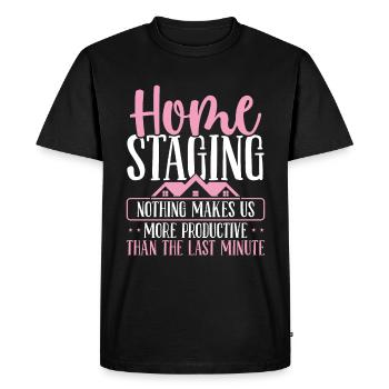 Home Staging Last Minute Décoration Home Stager - T-shirt Premium bio Homme - noir - Devant - Nico (187cm)