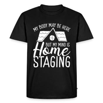 Home Stager intérieur My Mind is Home Staging - T-shirt Premium bio Homme - noir - Devant - Nico (187cm)