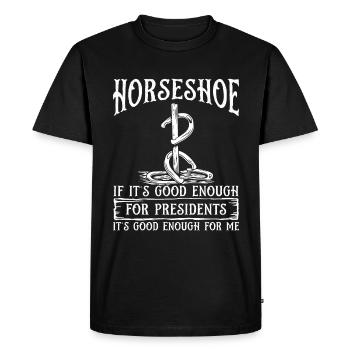 Horseshoe Tosser Throwier Horseshoe Pitching Game - Men's Premium Organic T-Shirt - black - Front - Nico (187cm)