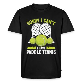 Équipe de paddle-tennis Désolé, je ne peux pas avoir PaddlePaddl - T-shirt Premium bio Homme - noir - Devant - Nico (187cm)