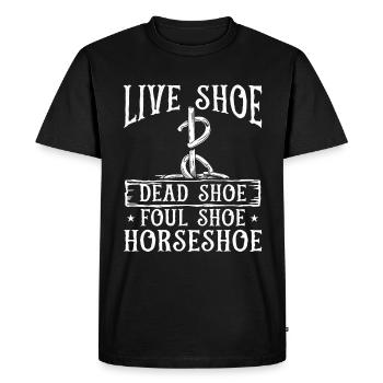 Horseshoe Pitching Game Horseshoe Tosser Thrower - Men's Premium Organic T-Shirt - black - Front - Nico (187cm)