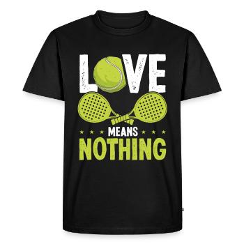 Paddle Tennis Love ne veut rien dire Paddle Player - T-shirt Premium bio Homme - noir - Devant - Nico (187cm)
