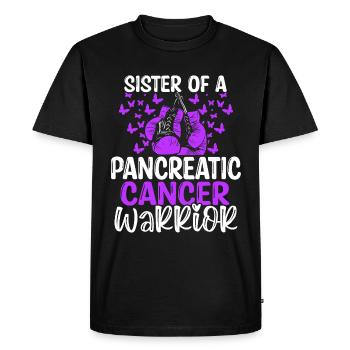 Sensibilisation au cancer du pancréas Soeur Jumelles Frères et sœurs - T-shirt Premium bio Homme - noir - Devant - Nico (187cm)