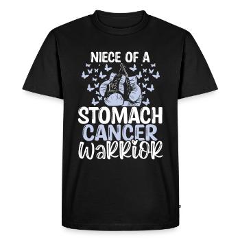 Stomach Cancer Awareness Niece Aunt Uncle - Men's Premium Organic T-Shirt - black - Front - Nico (187cm)