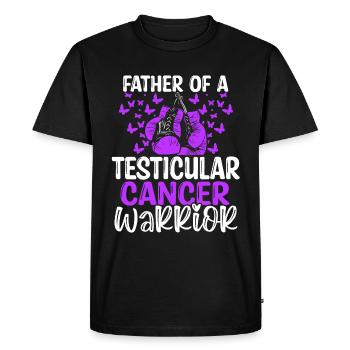 Sensibilisation au cancer du testicule Papa Fête des pères Papa - T-shirt Premium bio Homme - noir - Devant - Nico (187cm)