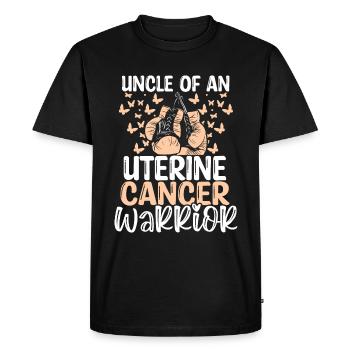 Uterine Cancer Awareness Uncle Nephew Niece - Men's Premium Organic T-Shirt - black - Front - Nico (187cm)
