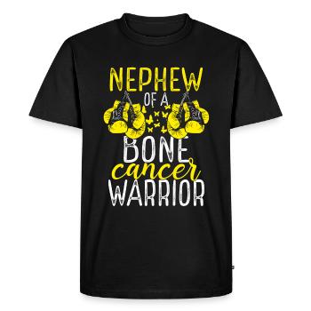 Nephew Bone Cancer Awareness Aunt Uncle - Men's Premium Organic T-Shirt - black - Front - Nico (187cm)