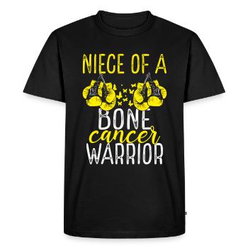 Niece Bone Cancer Awareness Aunt Uncle - Men's Premium Organic T-Shirt - black - Front - Nico (187cm)