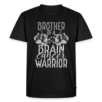 Frère Cerveau Conscience Tumeur Frère Frère Jumeau - T-shirt Premium bio Homme - noir - Devant - Nico (187cm)