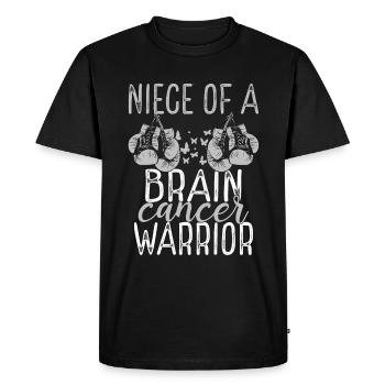 Niece Brain Tumor Awareness Aunt Uncle - Men's Premium Organic T-Shirt - black - Front - Nico (187cm)