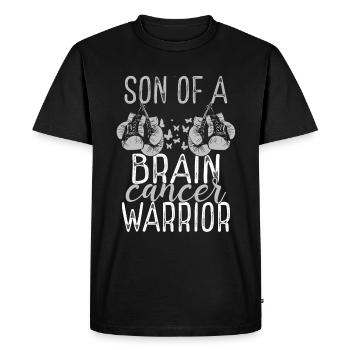 Ruban du Mois de la sensibilisation aux tumeurs cérébrales de Son - T-shirt Premium bio Homme - noir - Devant - Nico (187cm)