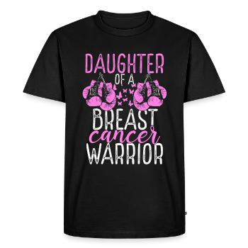 Ruban du Mois de la sensibilisation au cancer du sein chez les filles - T-shirt Premium bio Homme - noir - Devant - Nico (187cm)