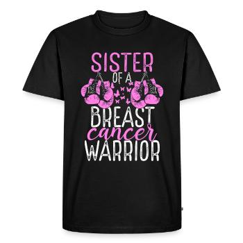Soeur Sensibilisation au cancer du sein Jumelle jumelle - T-shirt Premium bio Homme - noir - Devant - Nico (187cm)