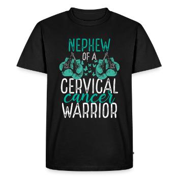 Nephew Cervical Cancer Awareness Aunt Uncle - Men's Premium Organic T-Shirt - black - Front - Nico (187cm)