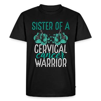 Sister Cervical Cancer Awareness Sibling Twin - Men's Premium Organic T-Shirt - black - Front - Nico (187cm)