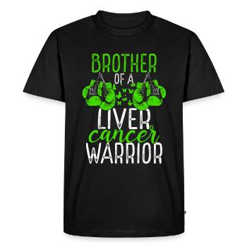 Brother Liver Cancer Awareness Sibling Twin - Men's Premium Organic T-Shirt - black - Front - Nico (187cm)
