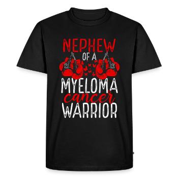 Nephew Myeloma Cancer Awareness Aunt Uncle - Men's Premium Organic T-Shirt - black - Front - Nico (187cm)