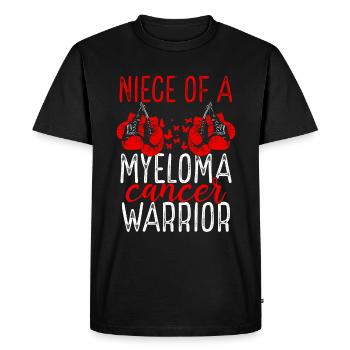 Niece Myeloma Cancer Awareness Aunt Uncle - Men's Premium Organic T-Shirt - black - Front - Nico (187cm)
