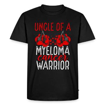 Uncle Myeloma Cancer Awareness Niece Nephew - Men's Premium Organic T-Shirt - black - Front - Nico (187cm)