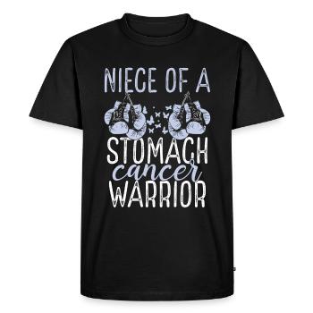 Niece Stomach Cancer Awareness Aunt Uncle - Men's Premium Organic T-Shirt - black - Front - Nico (187cm)
